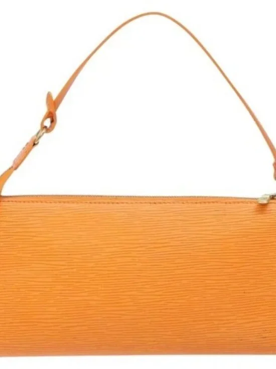 LOUIS VUITTON Epi Pochette Accessoires Pouch Orange Mandarin M5294H Auth 141495A - Picture 2 of 16